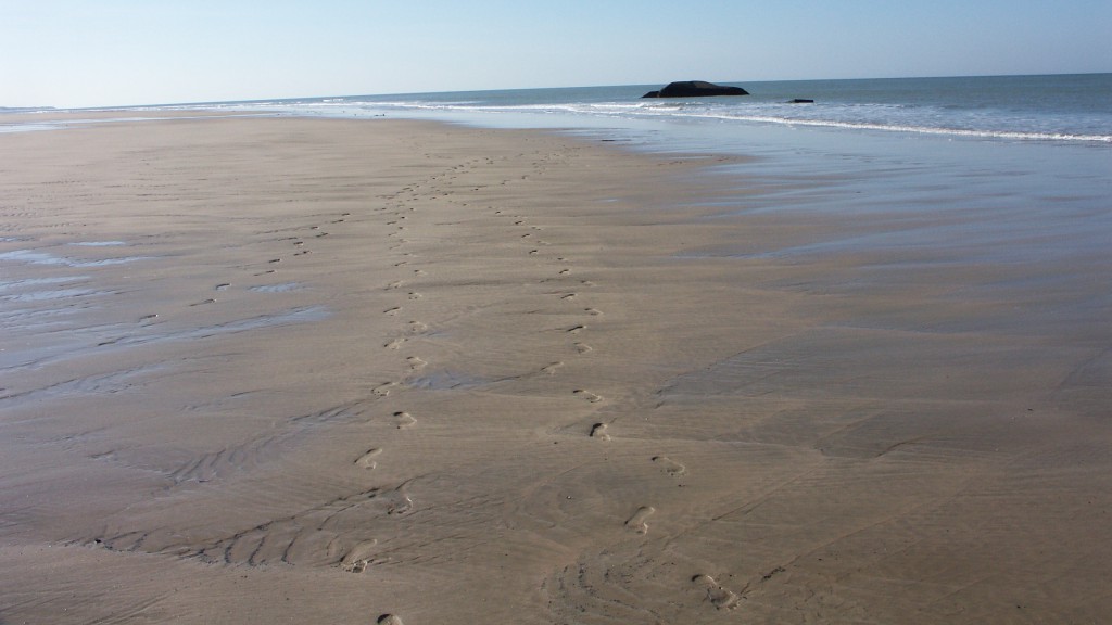 Fußspuren am Meer - Landschaft zum Träumen; Foto: Fred Häusler